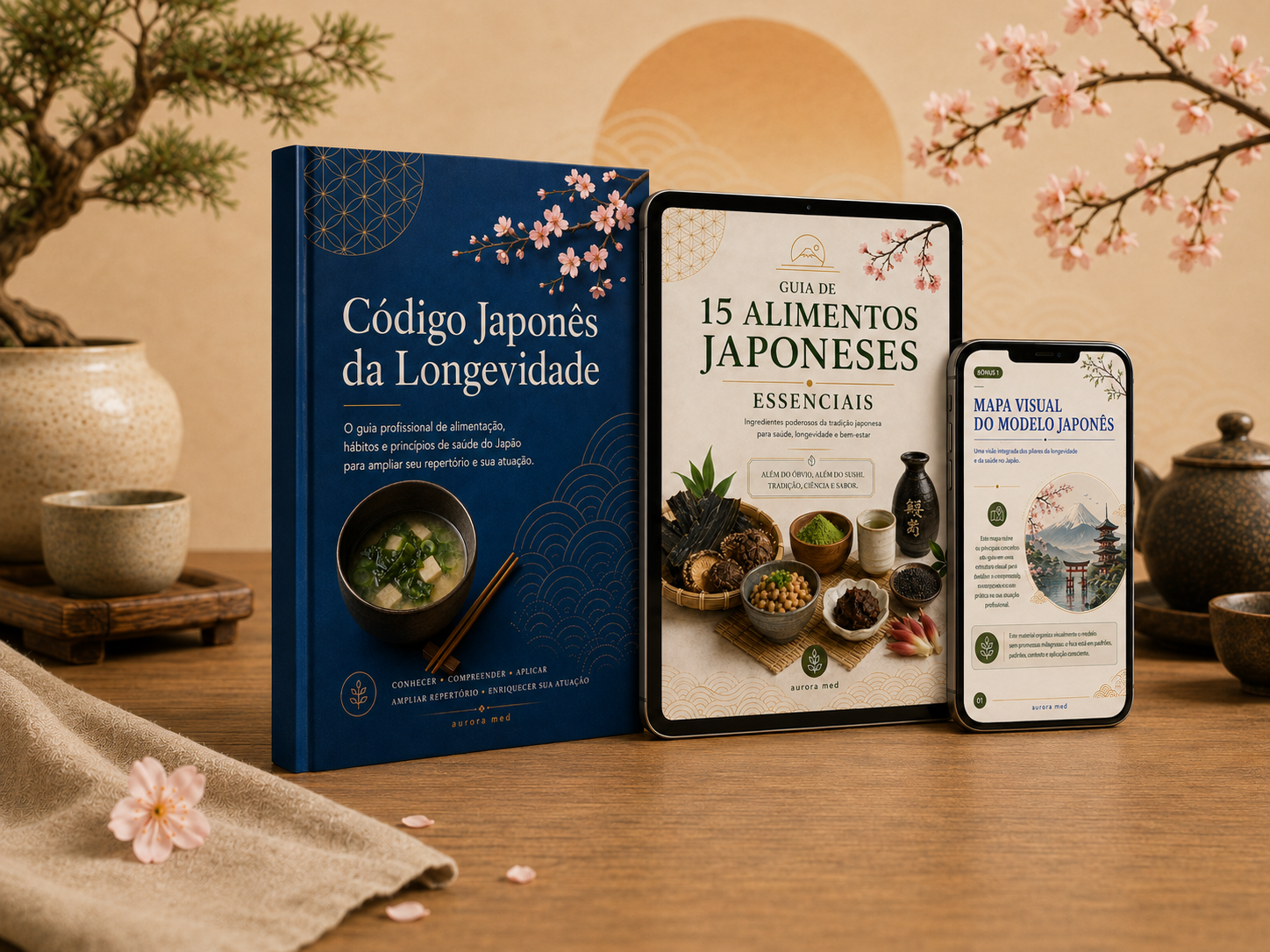 Código Japonês da Longevidade, Mapa Visual e Guia de 15 Alimentos Japoneses